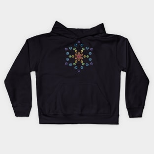 Flower Rainbow Polyhedral Dice Kids Hoodie